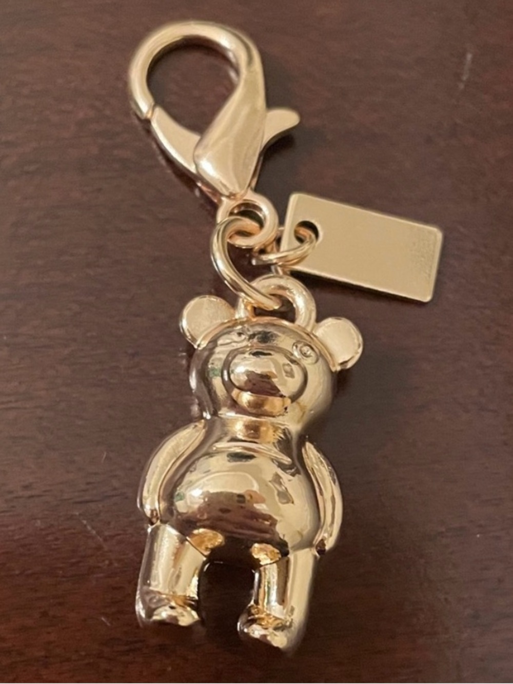 Coach Gold Bear Charm Keychain